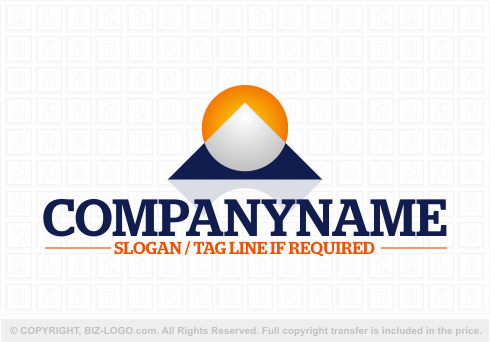 Logo 3513: Pyramid and Sun Logo