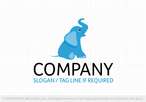 Logo 4235: Blue Elephant Logo