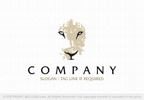 Logo 4246: Lion Portrait Logo