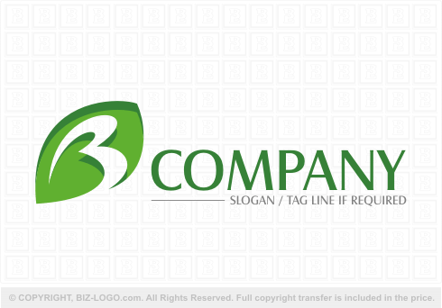 Logo 3767: B Leaf Logo Design
