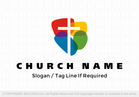 Logo 3665: Rainbow Church Logo