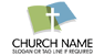 Modern Cross and Open Bible Logo