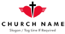 Cross and Winged Heart Logo