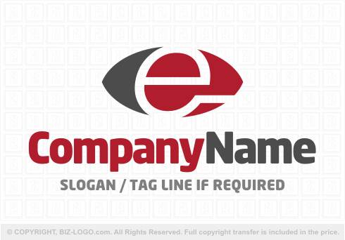 Logo 4387: Letter E Eye Logo