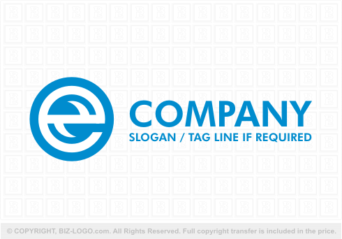 Logo 4388: Letter E Rotation Logo