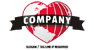 Heart-Shaped Globe Logo