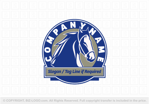 Logo 3796: Crest-Style Horse Logo