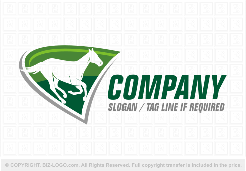 Logo 3806: Running Horse Silhouette Logo