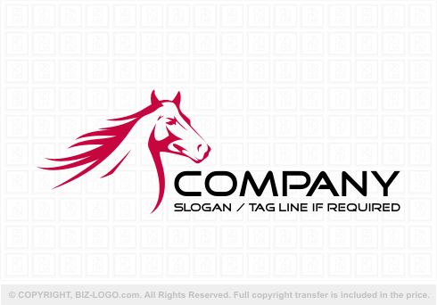 Logo 3812: Red Horse Logo Design