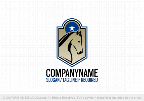 Logo 3814: Horse Shield Logo Design