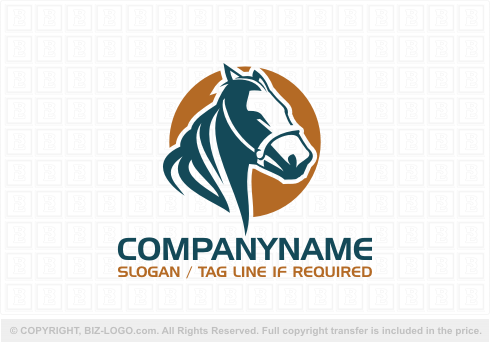 Logo 3815: Horse Sun Logo