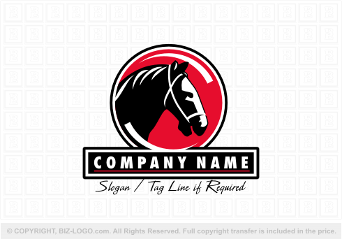 Logo 3798: Black Horse Logo Design