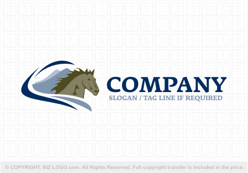 Logo 3800: Horse and Mountain Logo