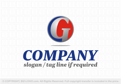 Logo 3684: Red, Blue and Silver G Logo