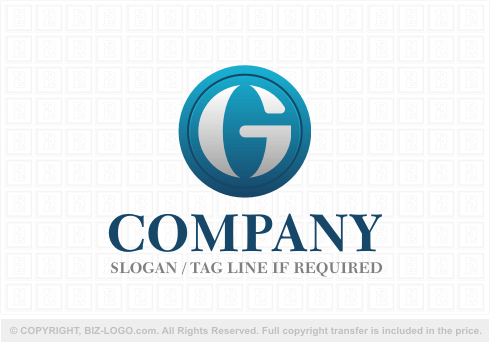Logo 3696: Letter G Button Logo