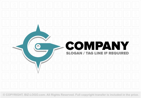 Logo 3697: Letter G Compass Logo
