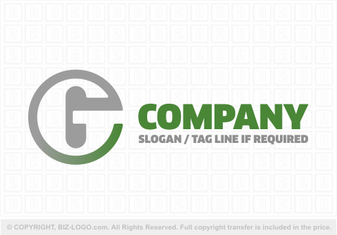 Logo 3687: Grey and Green G Logo