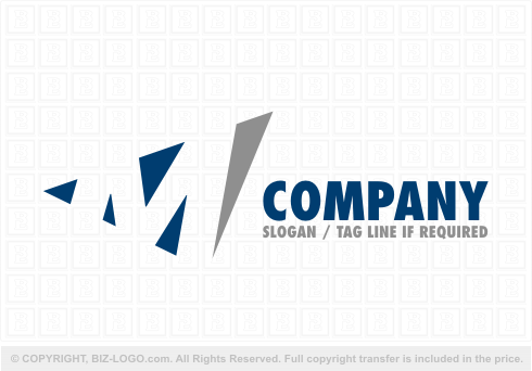 Logo 4520: Triangular Letter M Logo
