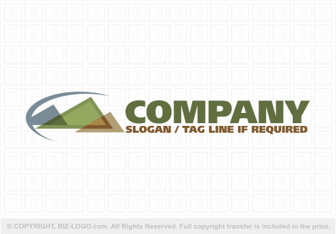 Logo 4178: Abstract Triangle Mountains Logo