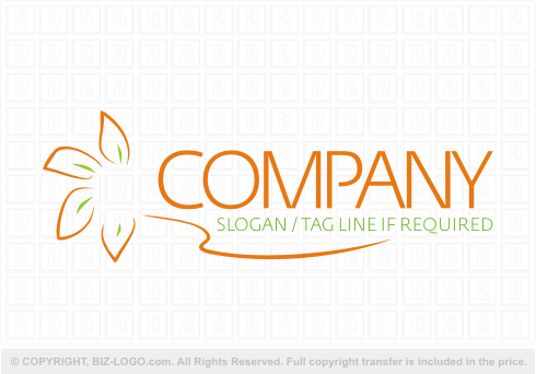 Logo 3936: Simple Flower Logo Design