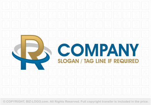Logo 4413: Gold and Blue R Logo