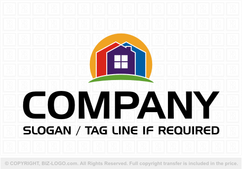 Logo 3872: Colorful Houses Logo Design