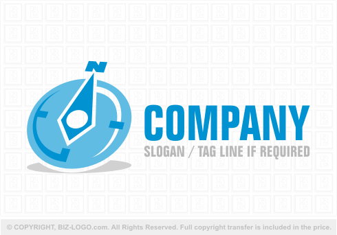 Logo 4107: Blue Compass Logo Design