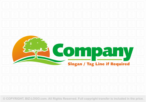 Logo 3557: Tree Landscaping Logo
