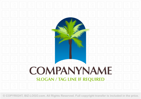 Logo 3549: Detailed Palm Tree Logo