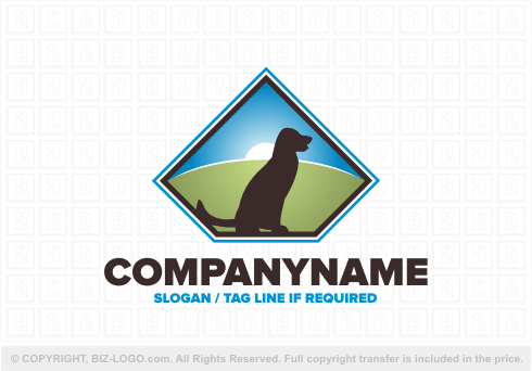 Logo 4448: Dog and Landscape Logo