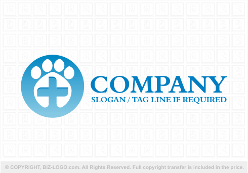 Logo 4440: Paw Print Veterinary Logo