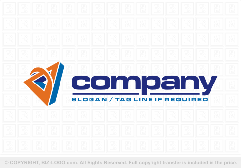 Logo 4781: 3D Triangle Logo Design