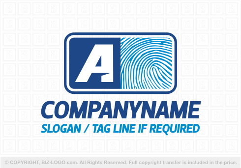 Logo 4833: Letter A and Fingerprint Logo