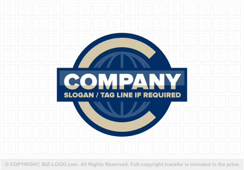 Logo 4867: Letter C Around a Globe Logo