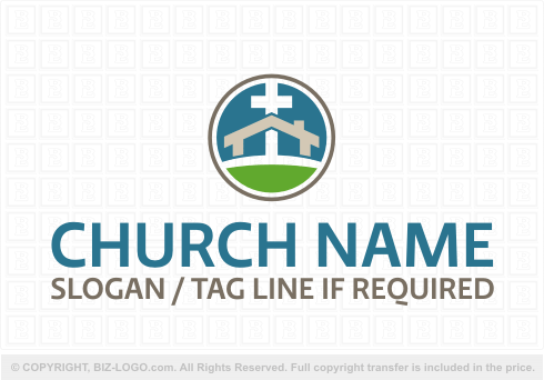 Logo 5241: Church and Cross Logo