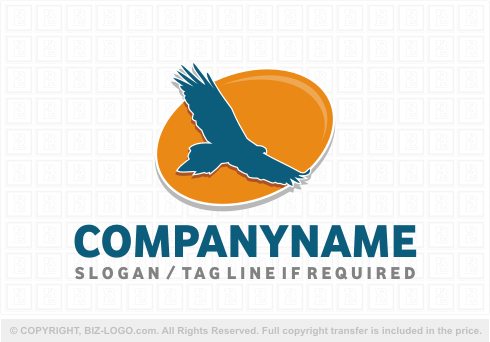 Logo 5401: Eagle and Orange Sky Logo