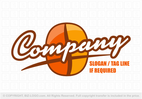 Logo 4596: Coffee Bean Logo Design
