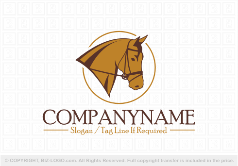 Logo 5198: Brown Horse Head Logo
