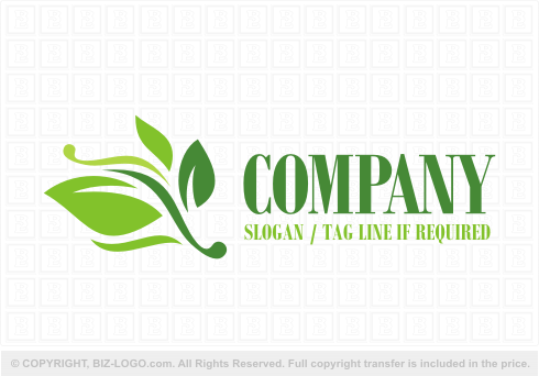 Logo 5211: Landscaping Leaves Logo