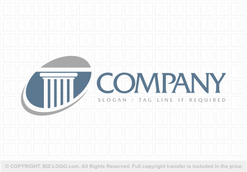 Logo 5543: Abstract Pillar Logo