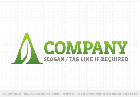 Logo 5414: Letter A Leaf Monogram
