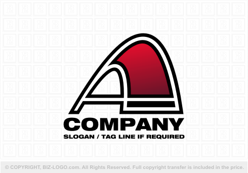Logo 5428: Red Arch A Logo