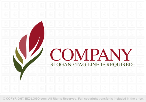Logo 4577: Plant with Leaves Logo