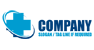 Medical Cross and Swooshes Logo Design