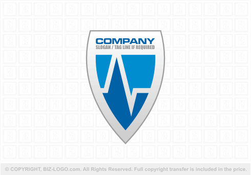 Logo 4819: EKG on Shield Logo