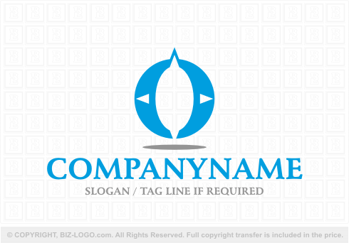 Logo 5017: Letter O Compass Logo