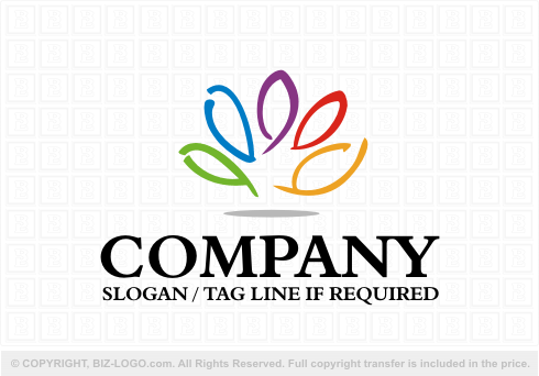 Logo 5021: Rainbow Leaves Logo Design