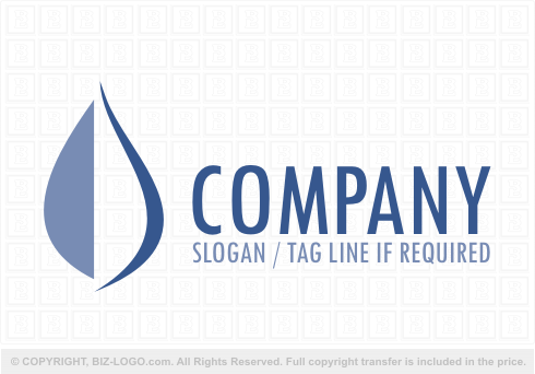Logo 5040: Leaf and Drop Logo