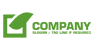 Square and Leaf Logo