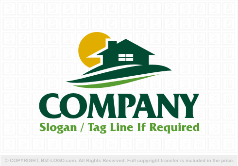 Logo 5281: House and Lawn Logo